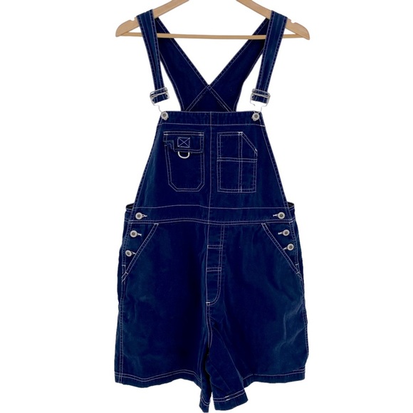 Carolina Blues Pants - Carolina Blues navy overall shorts, L